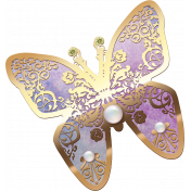 Amethyst Gold Butterfly