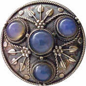 Blue Moonstone Kilt Pin
