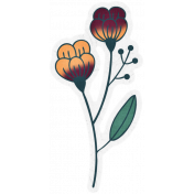 Bohemian Breeze- Flower Sticker 01