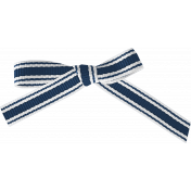 Our House- Blue & White Striped Bow