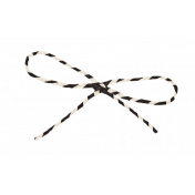 Spookalicious- Black/White Striped String Bow