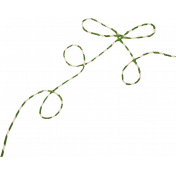 Spookalicious- Green White Stiped Bow String