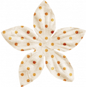 Spookalicious- Little Orange Polka Dot Flower 