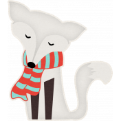 Sweater Weather- Snow Fox Sticker