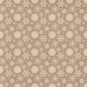 Sweater Weather Papers- Brown With White Snowflake