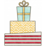 Birthday Wishes- Stacked Presents Sticker