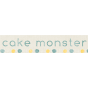 Birthday Wishes- Label- Blue Cake Monster