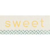 Birthday Wishes- Label- Sweet- Blue & Yellow