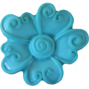 Button Mix Set 01- Button # 01- Teal Flower