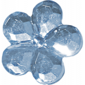 Button Mix Set # 03- Button 06- Crystal Blue Flower