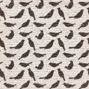 Jane- Black and White Bird Silhouettes Paper