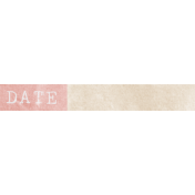 Jane- Word Art- Pink Date Label