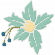 Shine- Teal Flower 01 Sticker