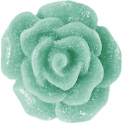 Shine- Teal Resin Flower Button