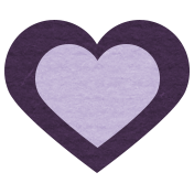 The Good Life: August Bits & Pieces- Light Purple Heart with Dark Purple Rim