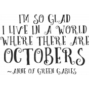 Autumn Day Word Art- October (Quote)