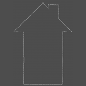 Stitched House Outline- with shadows