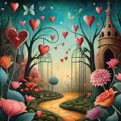 Valentine Garden Background 1