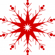 Red snowflake digi stamp. 