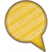 Chipboard Speech bubbles- Yellow