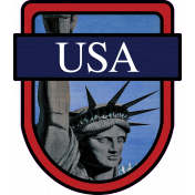 USA Word Art Crest