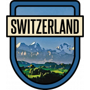 Switzerland Word Art Crest