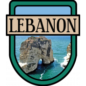 Lebanon Word Art Crest