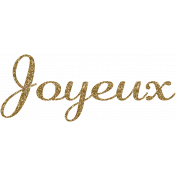 Joyeux SNoel Gold Glitter Word Art