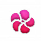 Pink flower sticker