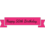 Over the Hill: 40 and 50- Happy 50th Birthday Banner