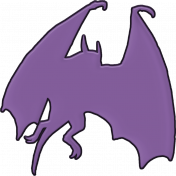 Happy Halloween 1- Bat- Purple