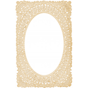 Antique Paper Lace Frame 11- Yellow