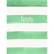 Good Day- Journal Card Paint Stripes Family 3x4v