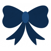 Christmas Day_Sticker Bow Blue