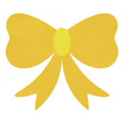 Christmas Day_Sticker Bow Yellow