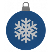 Christmas Day_Sticker Ornament Blue