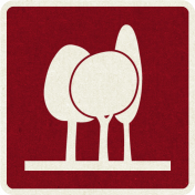 Picnic Day_Pictogram Chip_Red Dark_Trees