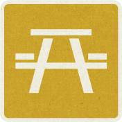 Picnic Day_Pictogram Chip_Yellow Dark_Picnic Table