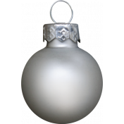 Winter Wonderland Snow- Ornament Ball Silver