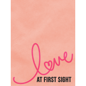 Love At First Sight- Journal Card Love- Portrait