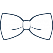 Doodle Navy Bow Tie