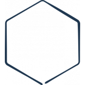 Doodle Navy Hexagon Medium 3