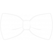 Doodle White Bow Tie