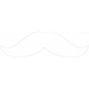 Doodle White Mustache 3