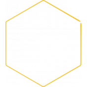 Doodle Yellow Hexagon Large 1