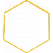 Doodle Yellow Hexagon Medium 1