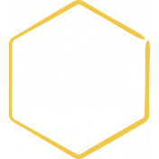 Doodle Yellow Hexagon Medium 2