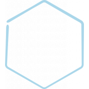 XY Doodle- Baby Blue Hexagon Medium 1