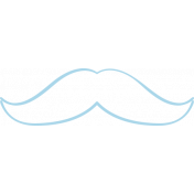 XY Doodle- Baby Blue Moustache 3