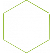 XY Doodle- Lime Hexagon Large 1